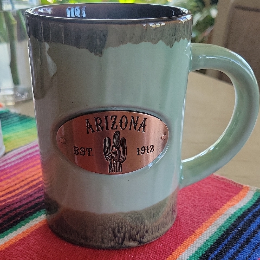 Arizona Green and Brown Ceramic Mug